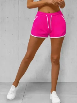 Discount Damen Shorts Dunkelpink JS/8K208/19 Damen Trainings Shorts | Sport Shorts
