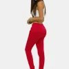 Discount Damen Sporthose Dunkelrot JS/CK01/59Z Damen Jogger Hosen | Sporthosen