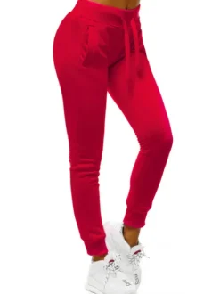 Sale Damen Sporthose Dunkelrot JS/CK01/59 Damen Jogger Hosen | Sporthosen