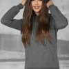 Sale Damen Sweatshirt Anthrazit JS/W02Z Damen Sweatshirts Ohne Print | Sweatshirts Ohne Kapuze