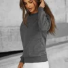 Best Damen Sweatshirt Anthrazit JS/W01Z Damen Sweatshirts Ohne Print | Sweatshirts Ohne Kapuze