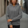 Outlet Damen Sweatshirt Anthrazit JS/W02Z Damen Sweatshirts Ohne Print | Sweatshirts Ohne Kapuze