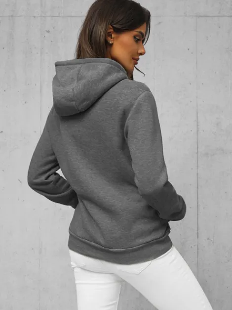 New Damen Sweatshirt Anthrazit JS/W02Z Damen Sweatshirts Ohne Print | Sweatshirts Ohne Kapuze
