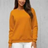 Fashion Damen Sweatshirt Camel JS/W01Z Damen Sweatshirts Ohne Print | Sweatshirts Ohne Kapuze
