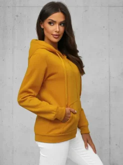 Discount Damen Sweatshirt Camel JS/W03Z Damen Sweatshirts Ohne Print | Sweatshirts Ohne Kapuze