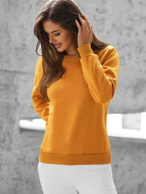 Hot Damen Sweatshirt Camel JS/W01Z Damen Sweatshirts Ohne Print | Sweatshirts Ohne Kapuze