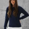 Best Damen Sweatshirt Dunkelblau JS/W01Z Damen Sweatshirts Ohne Print | Sweatshirts Ohne Kapuze