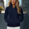 Sale Damen Sweatshirt Dunkelblau JS/W03Z Damen Sweatshirts Ohne Print | Sweatshirts Ohne Kapuze