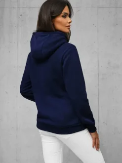 Sale Damen Sweatshirt Dunkelblau JS/W02Z Damen Sweatshirts Ohne Print | Sweatshirts Ohne Kapuze