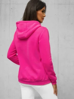 Clearance Damen Sweatshirt dunkelpink JS/W03Z Damen Sweatshirts Ohne Print | Sweatshirts Ohne Kapuze