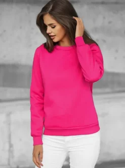 Fashion Damen Sweatshirt JS/W01 Damen Sweatshirts Ohne Print | Sweatshirts Ohne Kapuze