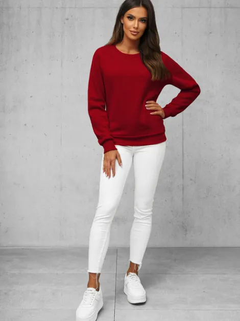 Fashion Damen sweatshirt JS/W01Z Damen Sweatshirts Ohne Print | Sweatshirts Ohne Kapuze