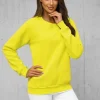 Online Damen Sweatshirt Gelb-Neon JS/W01Z Damen Sweatshirts Ohne Print | Sweatshirts Ohne Kapuze