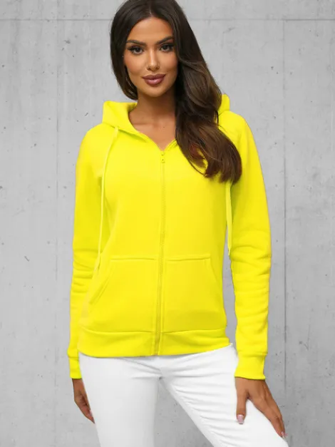 Online Damen Sweatshirt Gelb-Neon JS/W03Z Damen Sweatshirts Ohne Print | Sweatshirts Ohne Kapuze