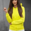 Best Damen Sweatshirt Gelb-Neon JS/W03Z Damen Sweatshirts Ohne Print | Sweatshirts Ohne Kapuze