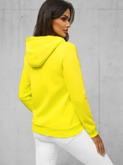 Online Damen Sweatshirt Gelb-Neon JS/W03Z Damen Sweatshirts Ohne Print | Sweatshirts Ohne Kapuze