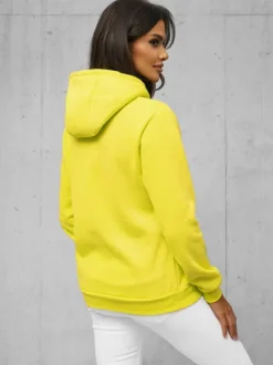Discount Damen Sweatshirt Gelb-Neon JS/W02Z Damen Sweatshirts Ohne Print | Sweatshirts Ohne Kapuze
