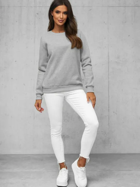 Outlet Damen Sweatshirt JS/W01Z Damen Sweatshirts Ohne Print | Sweatshirts Ohne Kapuze