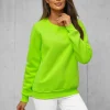 Clearance Damen Sweatshirt Grün-Neon JS/W01Z Damen Sweatshirts Ohne Print | Sweatshirts Ohne Kapuze