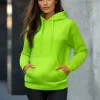 Online Damen Sweatshirt Grün-Neon JS/W02Z Damen Sweatshirts Ohne Print | Sweatshirts Ohne Kapuze