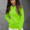 Fashion Damen Sweatshirt Grün-Neon JS/W03Z Damen Sweatshirts Ohne Print | Sweatshirts Ohne Kapuze