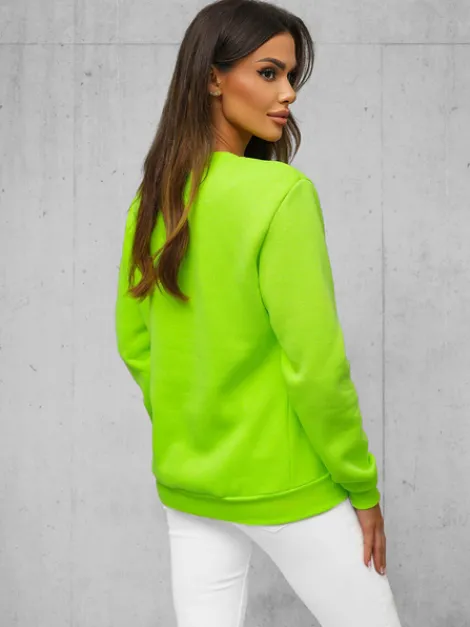 Clearance Damen Sweatshirt Grün-Neon JS/W01Z Damen Sweatshirts Ohne Print | Sweatshirts Ohne Kapuze