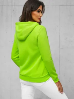 Sale Damen Sweatshirt Grün-Neon JS/W03Z Damen Sweatshirts Ohne Print | Sweatshirts Ohne Kapuze