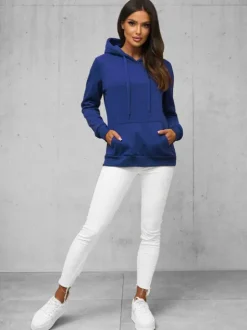 Fashion Damen Sweatshirt JS/W02/66Z Damen Sweatshirts Ohne Print | Sweatshirts Ohne Kapuze