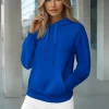 Hot Damen Sweatshirt Kobalt JS/W02Z Damen Sweatshirts Ohne Print | Sweatshirts Ohne Kapuze