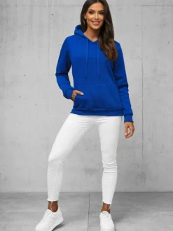 Clearance Damen Sweatshirt Kobalt JS/W02Z Damen Sweatshirts Ohne Print | Sweatshirts Ohne Kapuze