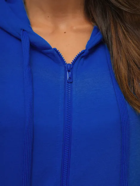 Sale Damen Sweatshirt Kobalt JS/W03Z Damen Sweatshirts Ohne Print | Sweatshirts Ohne Kapuze