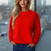 Discount Damen Sweatshirt JS/W01Z Damen Sweatshirts Ohne Print | Sweatshirts Ohne Kapuze