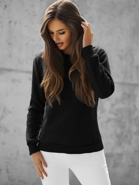Fashion Damen Sweatshirt JS/W01Z Damen Sweatshirts Ohne Print | Sweatshirts Ohne Kapuze