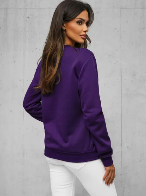 New Damen Sweatshirt JS/W01Z Damen Sweatshirts Ohne Print | Sweatshirts Ohne Kapuze