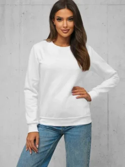 Outlet Damen Sweatshirt JS/W01Z Damen Sweatshirts Ohne Print | Sweatshirts Ohne Kapuze