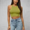 Online Damen Tanktop Olivgrüne O/ZL-032 Damen Tops