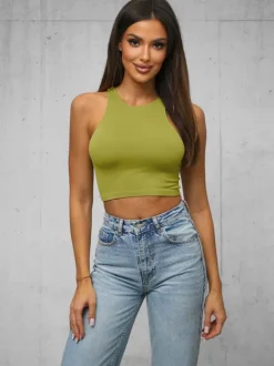 Online Damen Tanktop Olivgrüne O/ZL-032 Damen Tops