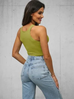 Online Damen Tanktop Olivgrüne O/ZL-032 Damen Tops
