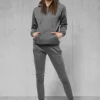 Clearance Damen Trainingsanzug Anthrazit 18 Damen Trainingsanzüge Mit Kapuze