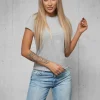 Hot Damen T-shirt JS/8T1257/2 Damen T-shirts Ohne Motiv