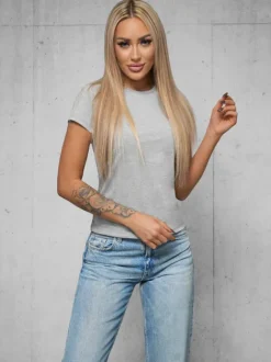 Hot Damen T-shirt JS/8T1257/2 Damen T-shirts Ohne Motiv