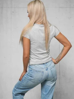 Hot Damen T-shirt JS/8T1257/2 Damen T-shirts Ohne Motiv