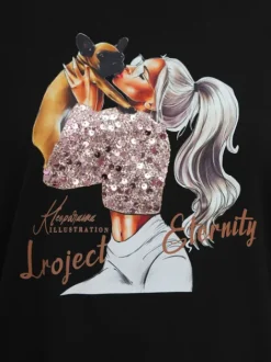 Discount Damen T-shirt JS/95T2575/3 Damen T-shirts Mit Motiv
