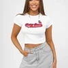 Outlet Damen T-Shirt JS/R62744 Damen T-shirts Mit Motiv