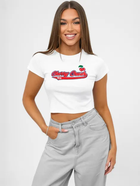 Outlet Damen T-Shirt JS/R62744 Damen T-shirts Mit Motiv