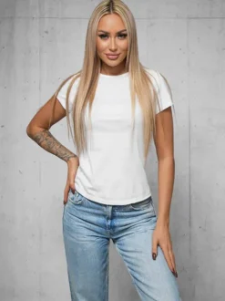 Discount Damen T-shirt JS/8T1257/1 Damen T-shirts Ohne Motiv