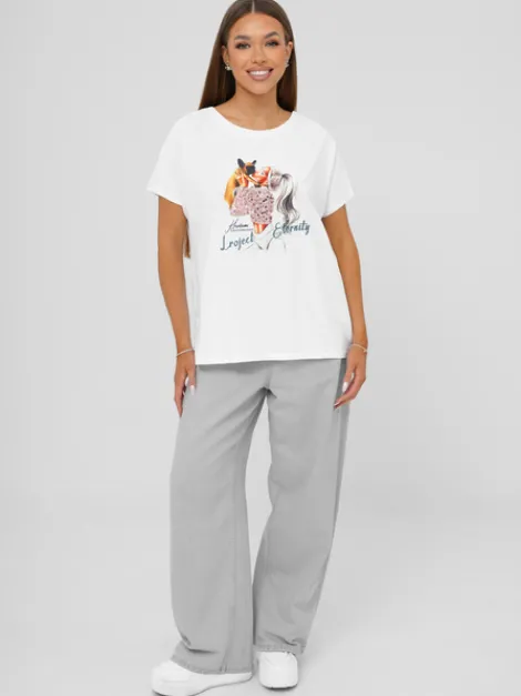 Online Damen T-Shirt JS/95T2575/1 Damen T-shirts Mit Motiv