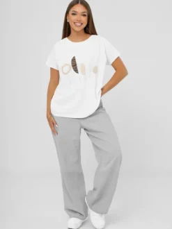 Clearance Damen T-Shirt JS/95T2566/1 Damen T-shirts Mit Motiv