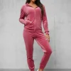Hot Damen Velours Sportanzug JS/35C1610/19 Damen Velours Trainingsanzüge | Trainingsanzüge Ohne Kapuze