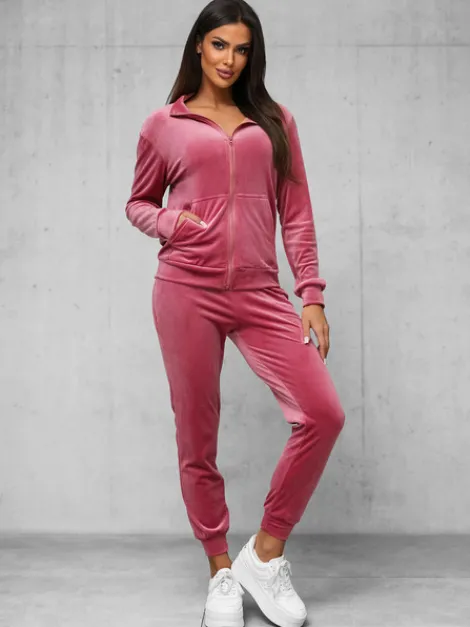 Hot Damen Velours Sportanzug JS/35C1610/19 Damen Velours Trainingsanzüge | Trainingsanzüge Ohne Kapuze
